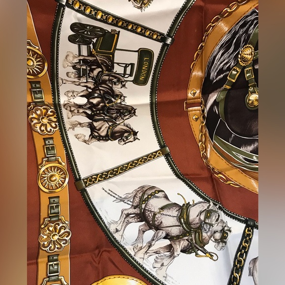 HERMES Carre90 CHEVAUX DE TRAIT Silk Scarf 😍🐴🐎🔥 - Picture 9 of 17